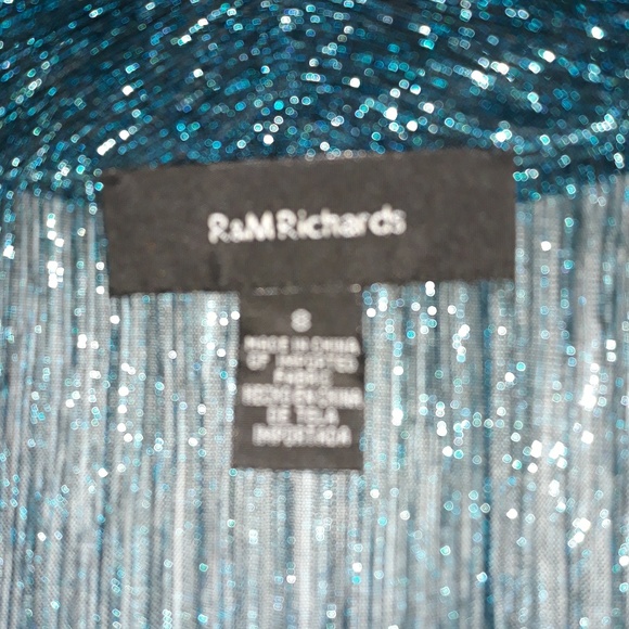 R&M Richard's 2 Piece Dress and Jacket Green Sz. 8 - Picture 3 of 4